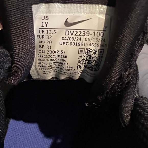 Nike Little Posite One Ps Size 1Y - Picture 11 of 12